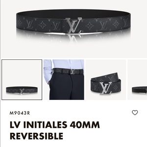 Louis Vuitton Reversible Men’s Belt 40MM Size 105